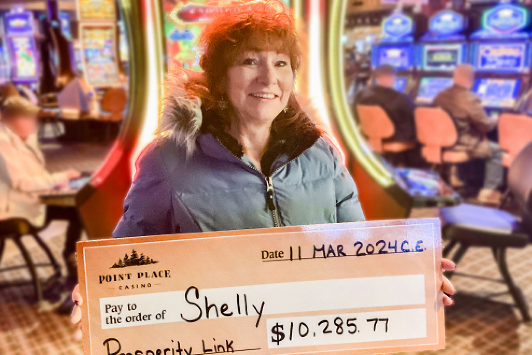 Shelly won $10,285