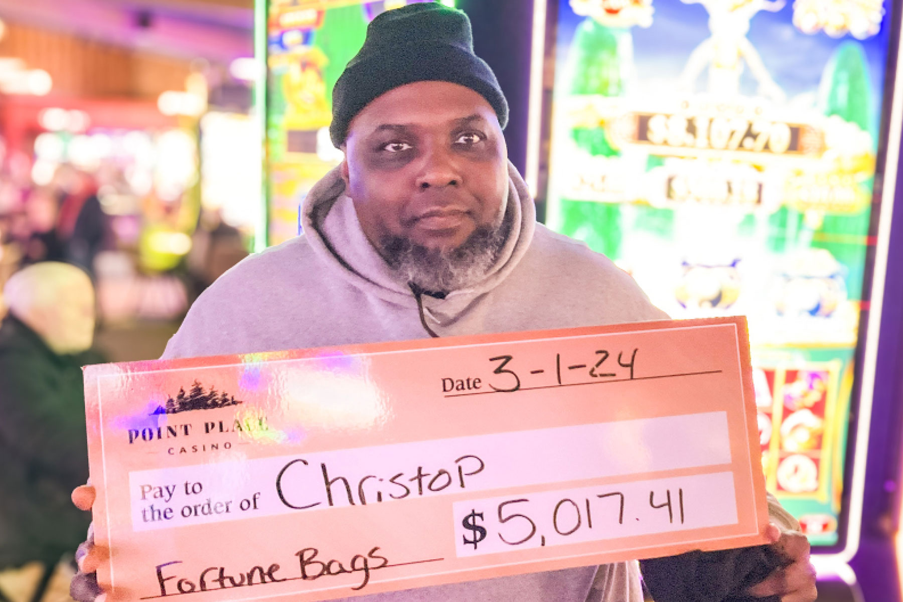 Christop won $5,017