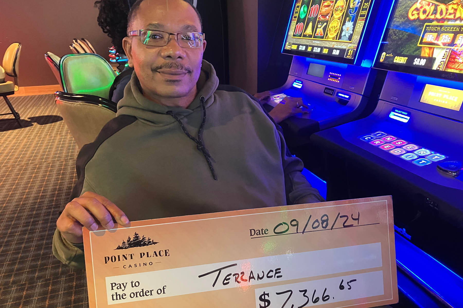 Terrance won $7,366