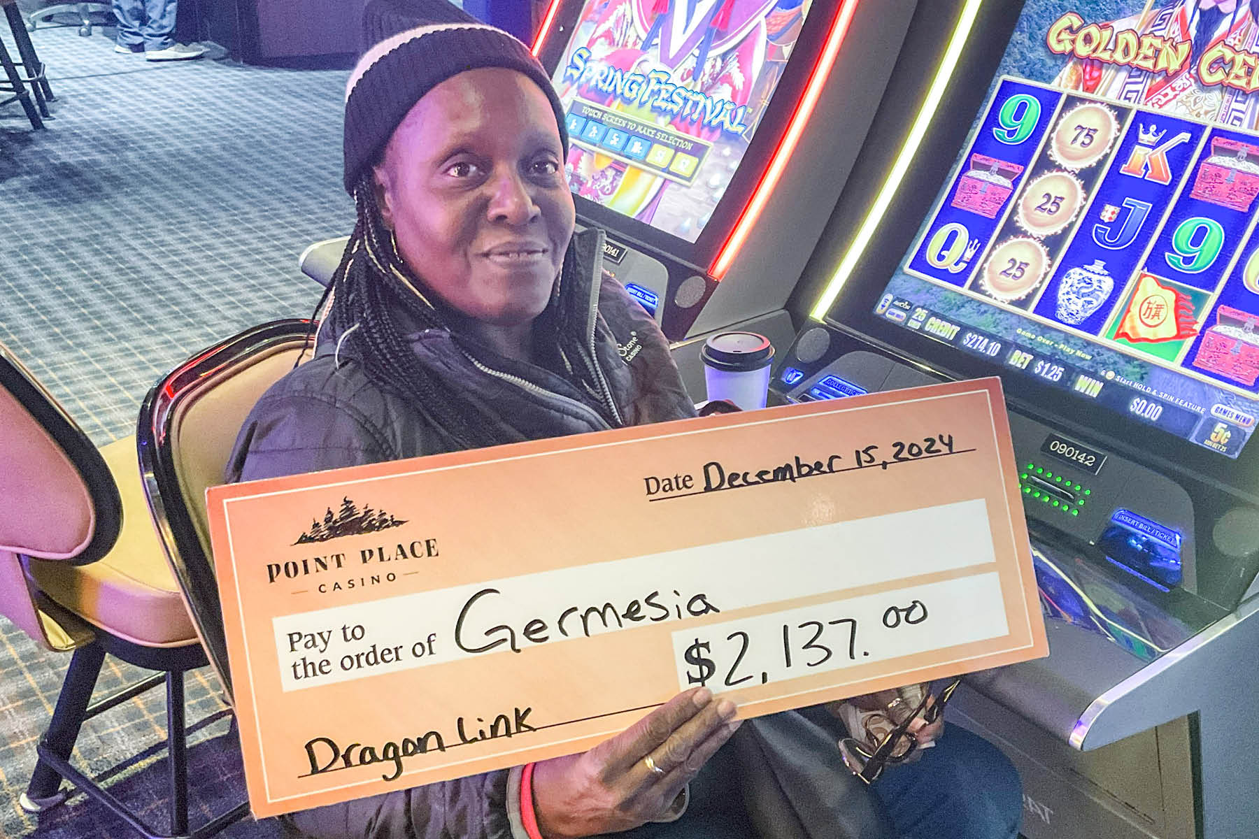 Germesia won $2,137!