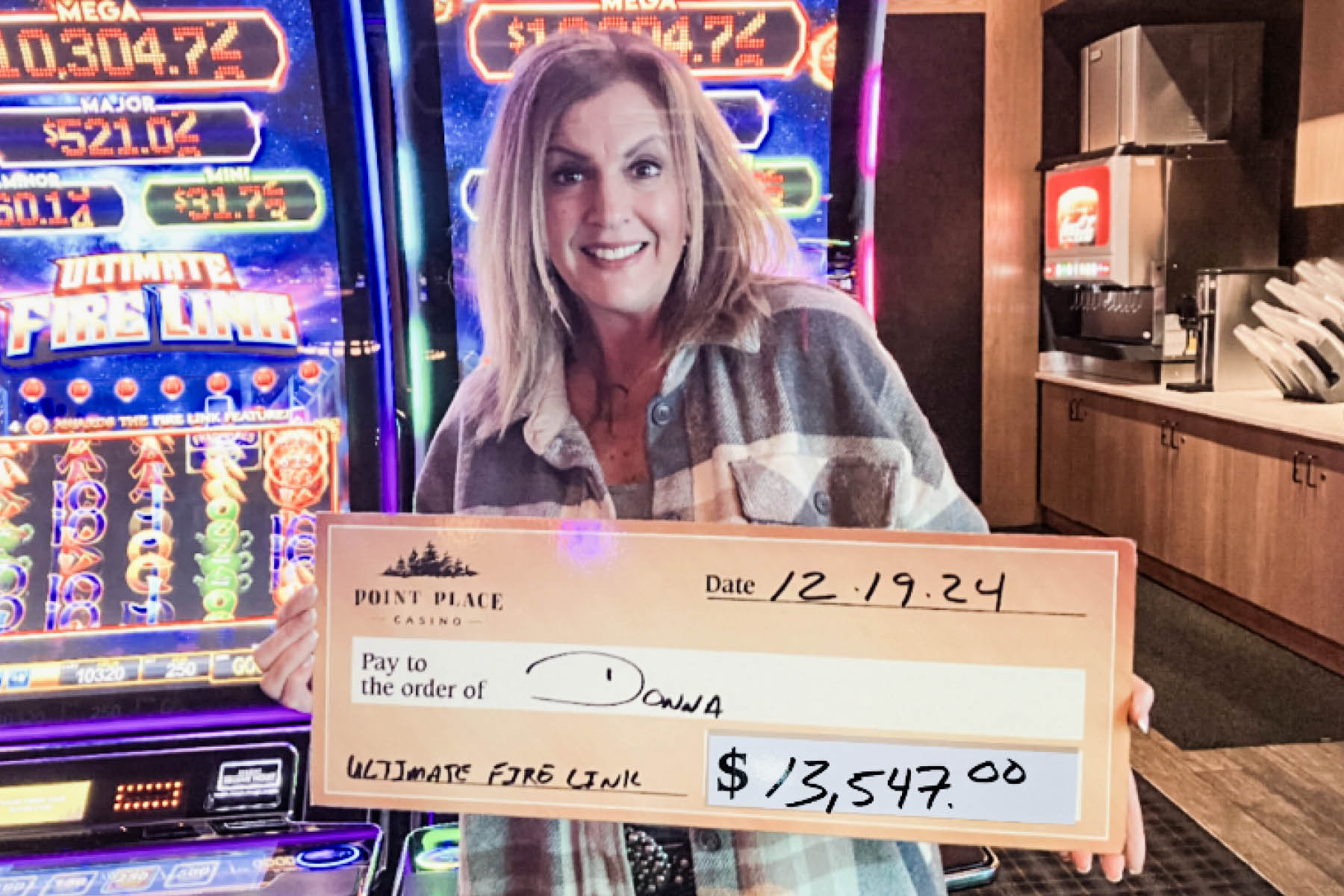 Donna won $13,547!