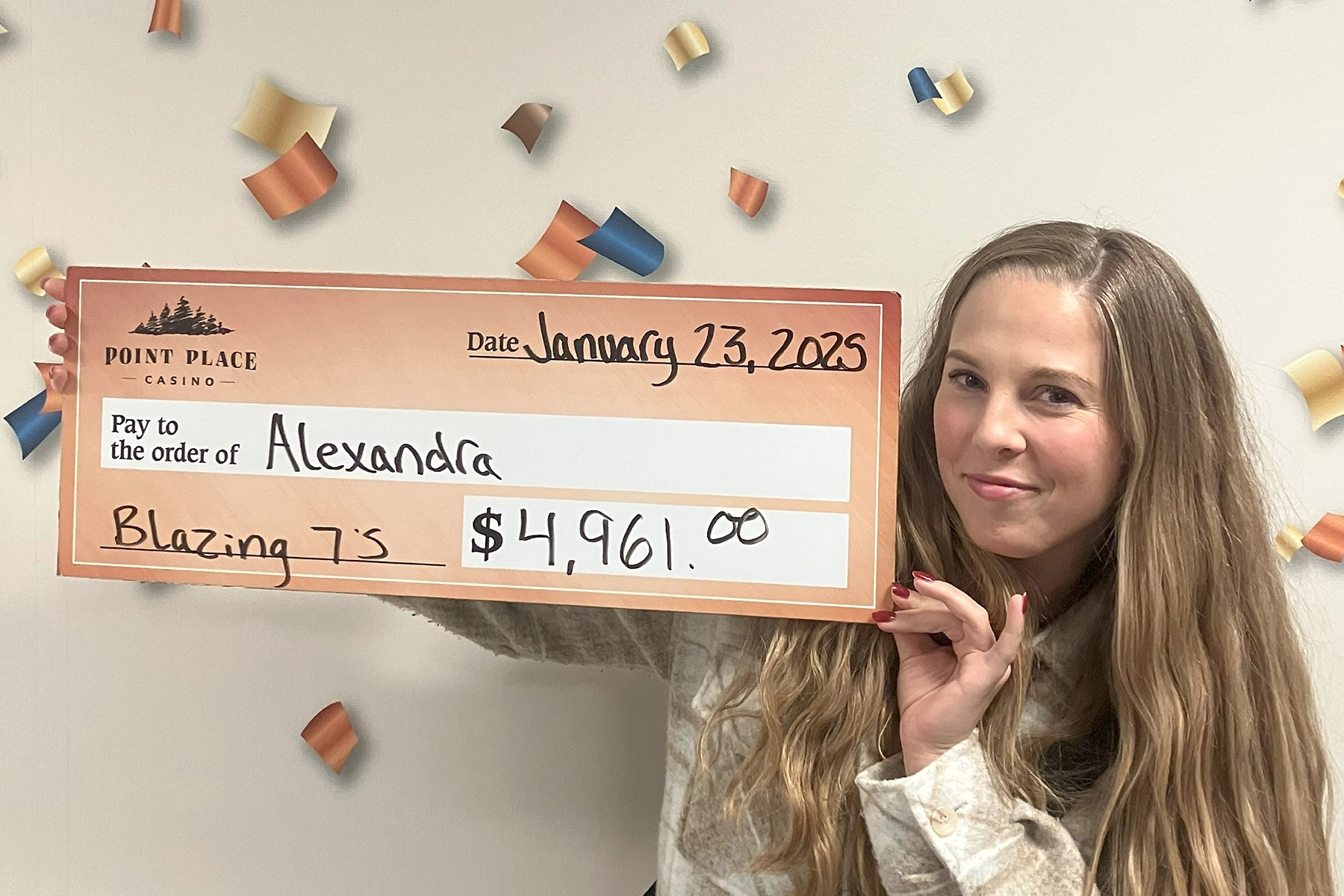 Alexandra won 4,961!