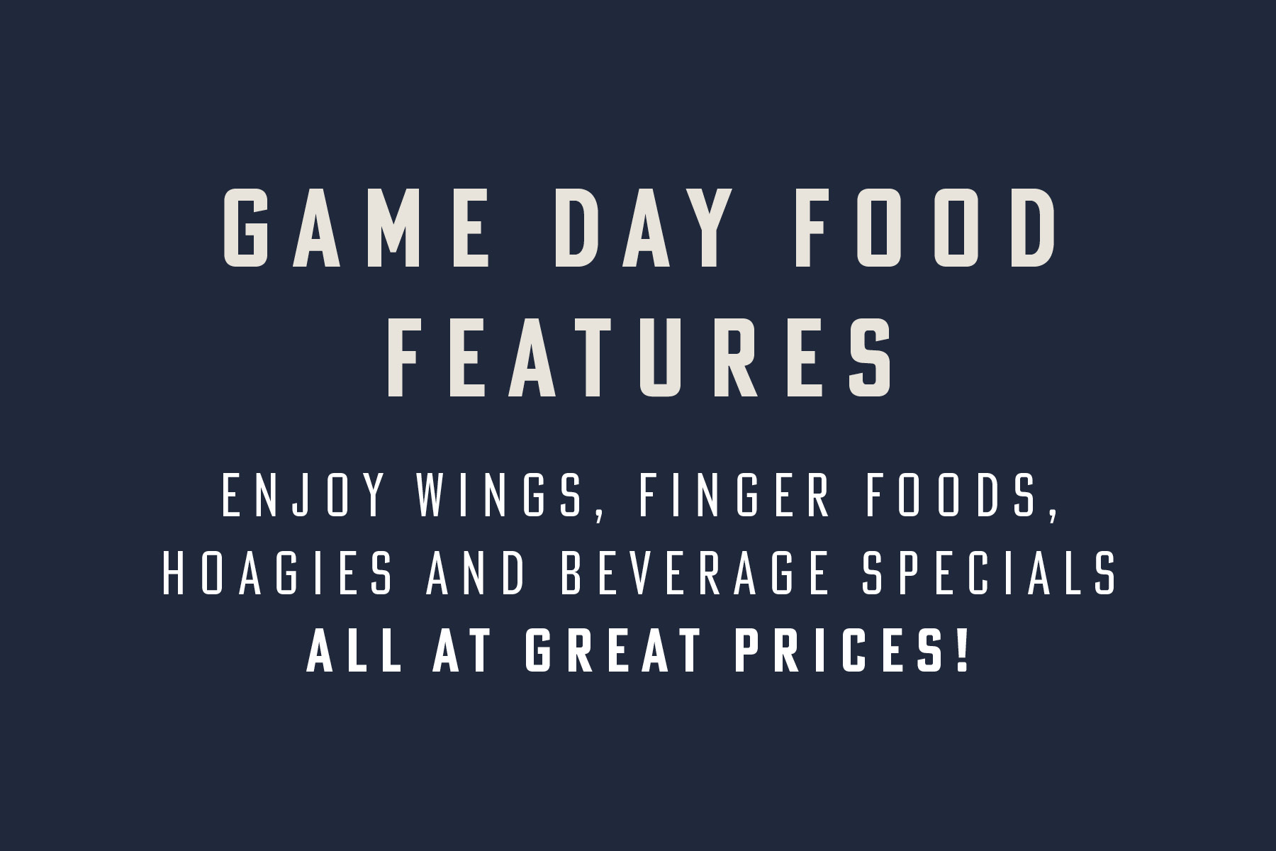 TS Sports Game Day Food Features